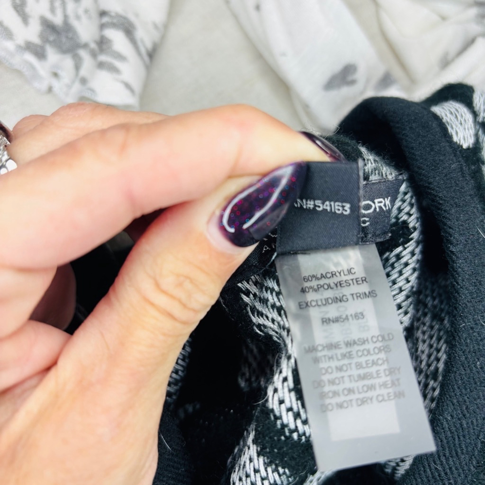 Women's Marc New York cape, One Size, Black and Grey - Picture 6 of 7